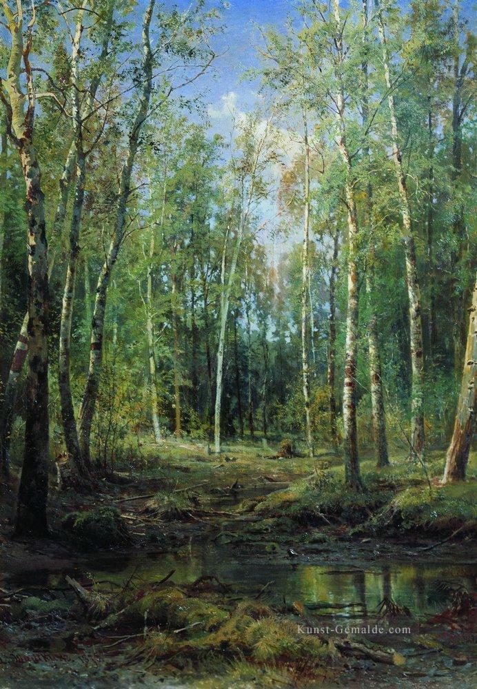 Birkenhain 1875 klassische Landschaft Ivan Ivanovich Bäume Ölgemälde
